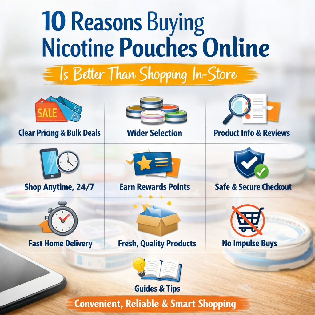 10 Reasons Buying Nicotine Pouches Online Is Better Than Shopping In-Store